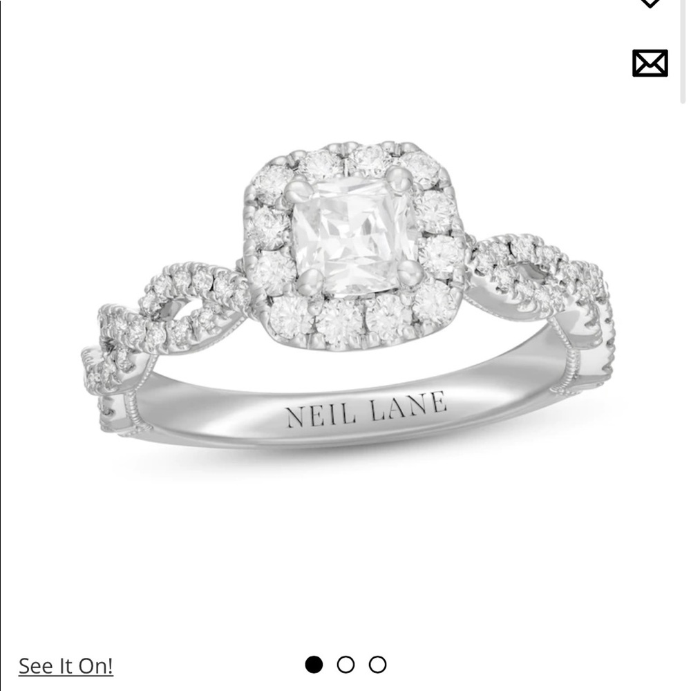 14k white gold engagement ring
